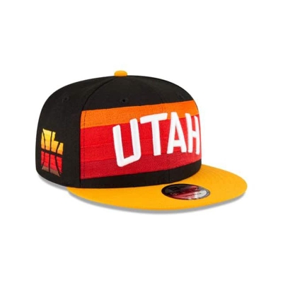 Black Utah Jazz Hat - New Era NBA City Edition 9FIFTY Snapback Caps USA0419872